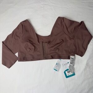 Delie by Fajas Brown Long Sleeve Compression Bra Viveltex Protec Size 38